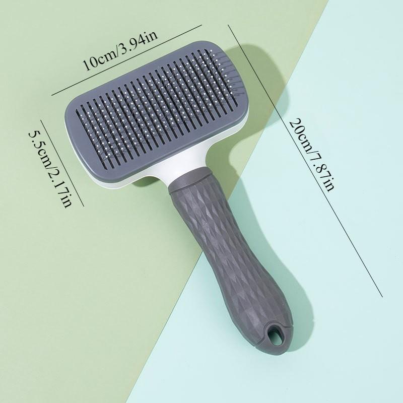 1 Count Deshedding & Massage Comb - Push-Button Release, Anti-Slip Grip - Black Friday Essential for Cat & Dog Grooming