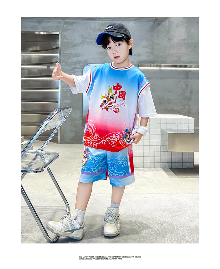 Children's Summer Basketball Suit Set for Boys