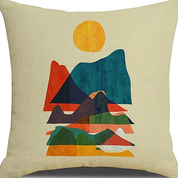 Popular Simple Abstract Geometric Pillow Case Nordic Morandi Home Sofa Car Cushion Cover