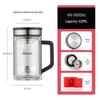 Xeno Double-Layer Antibacterial Glass Tea Cup with Handle