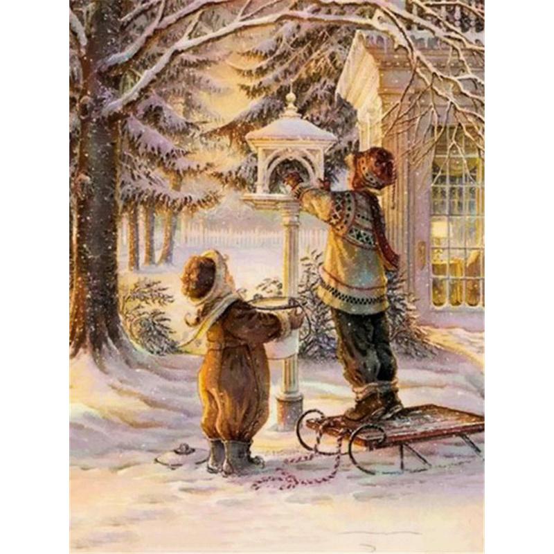 5D Diamond Painting Christmas Children Full Drill Diamond Mosaic DIY Hand Inlaid Rhinestones Embroidery Home Decor Gift