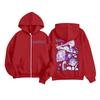 Kids Fashion Women's Lightweight Long Sleeve Zipper Hoodie Printed Hoodie With Pockets