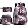 New schoolbag animation three-piece set heat transfer schoolbag small shoulder pencil bag primary and secondary school students backpack