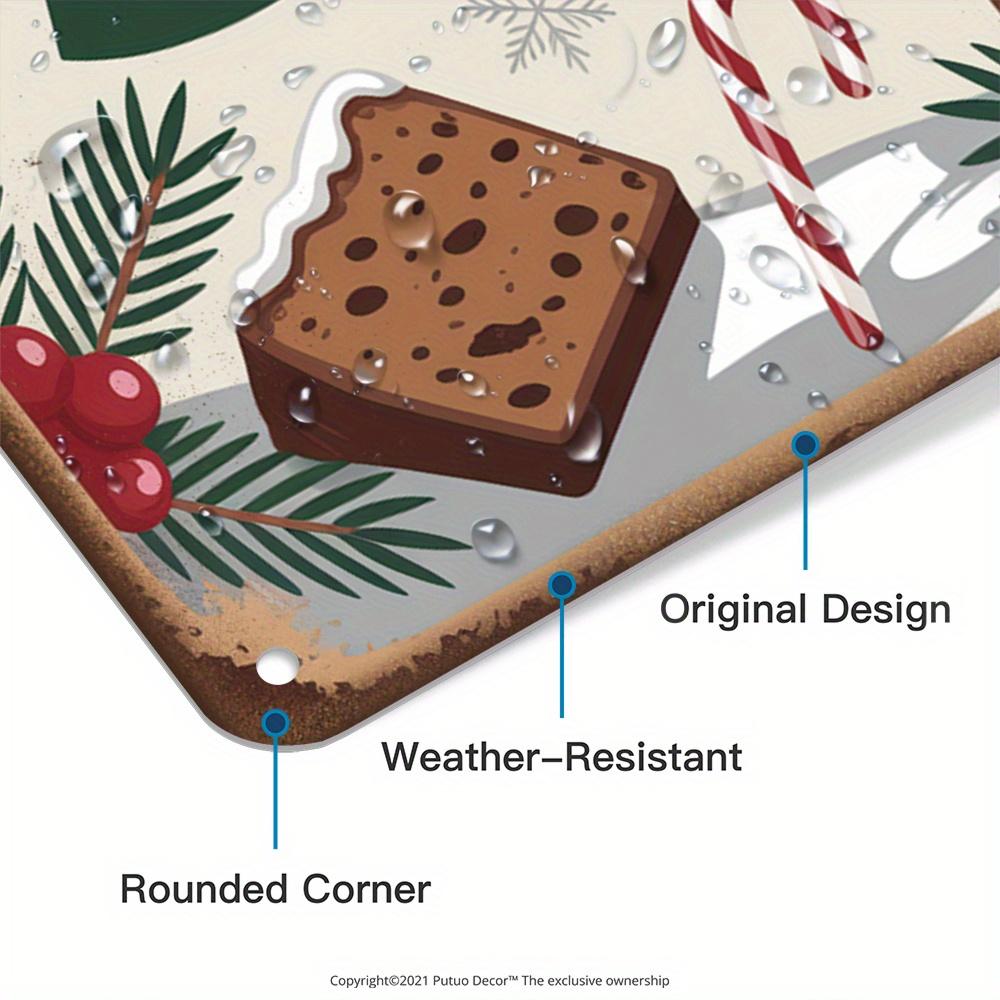 Putuo Decor 1pc Christmas Vintage Metal Tin Sign, Hot Chocolate Station, Wall Art Decor for Christmas Party, Gift for Birthdays,