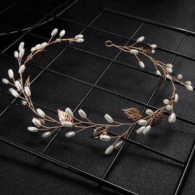 Simple Bridal Headwear, Forest Fairy Style Hand-woven Pearl Headband, Bridesmaids and Children's Hair Accessories