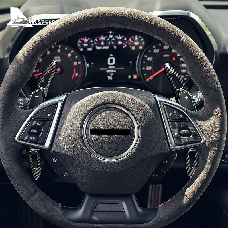 TOP ABS Car Steering Wheel Paddle Shifter Cover for Chevrolet Camaro 2016 2017 2018 Trim Accessories