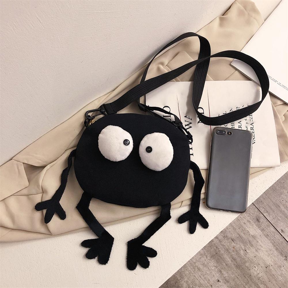 Personalized Funny Canvas Small Bag New Style Student Girl Shoulder Crossbody Small Round Bag