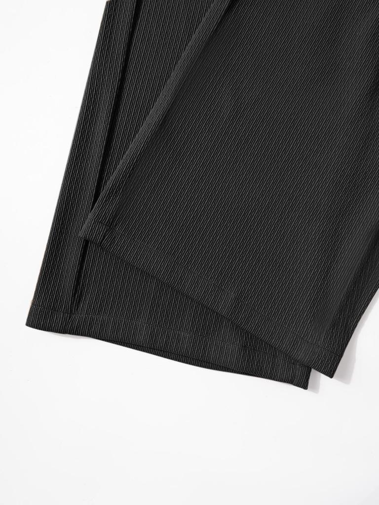 High-Waisted European and American Style Solid Color Drawstring Pants - Fashionably Casual, Comfortable Straight-Leg for Daily Wear