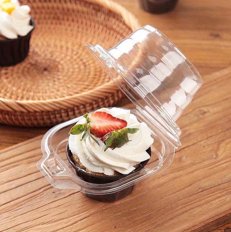PET Clear Cupcake Containers, Disposable Muffin Boxes, Single Or Double Cupcake Wrappers, Baking Tools, Kitchen Gadgets