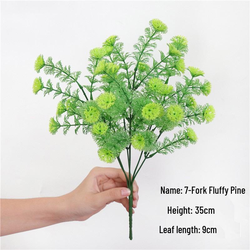 Artificial Green Plant Bundle: Decorative Plastic Grass, Water Grass, Plastic Flower, and Fern.