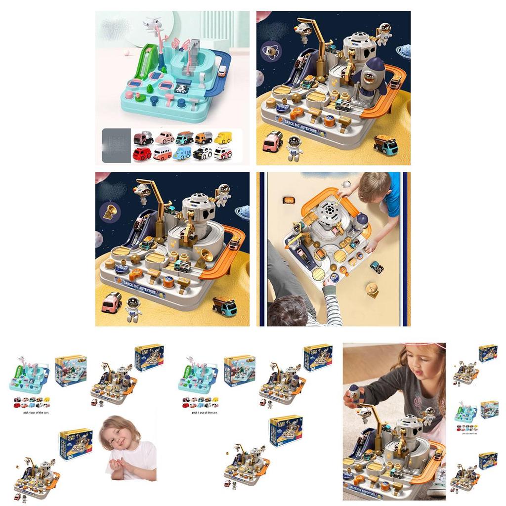 Children's Space-themed Adventure Car Set Educational And Fun Toy For Boys And Girls 4-6)