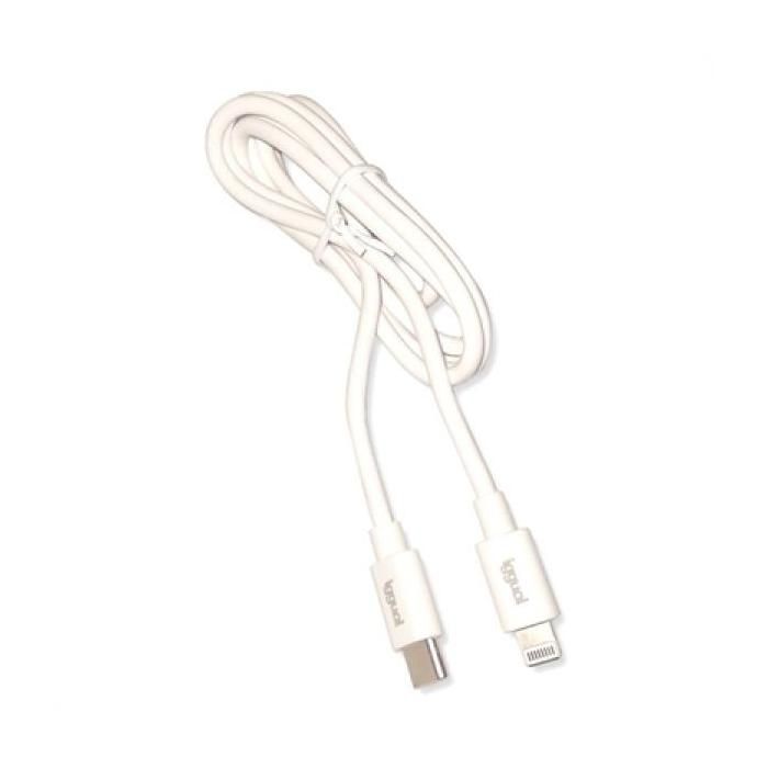 Iggual kabel USB-C/Lightning 100 cm bílý Q3.0 3A