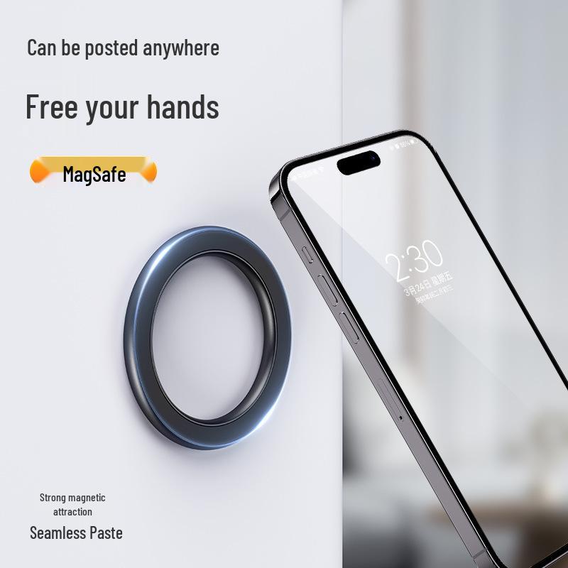 Magnetic Car Phone Holder with Wall Mount & Magsafe Ring