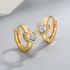 New 925 Sterling Silver Earrings Luxury 18k Heart High Quality for Women Wedding Jewelry Classic Female Accessories Gifts Party