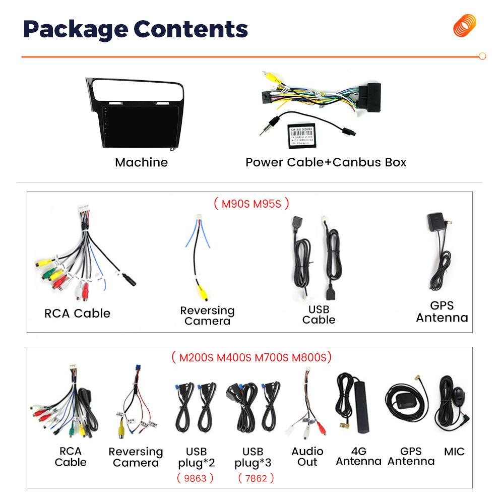 Navifly 2 Din Android Autoradio 10 Zoll Für Volkswagen VW Golf 7 2013-2017 Kabelloses Carplay Auto Multimedia Video Player DSP RDS