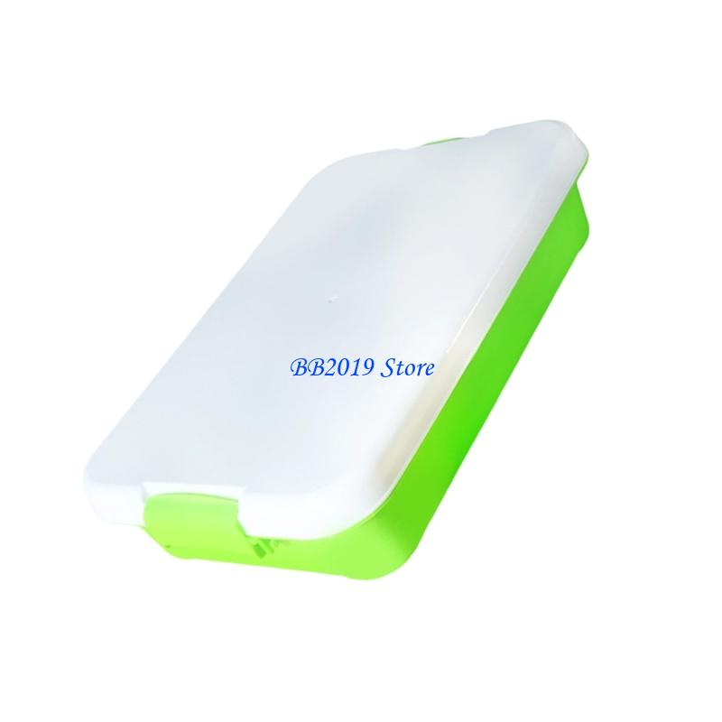 Q0Kb Portable Sand Toy Storage Case With Lid Handle Stackable Sensory Bin Sand Tray For Family Beach Trip Kids Creative Play
