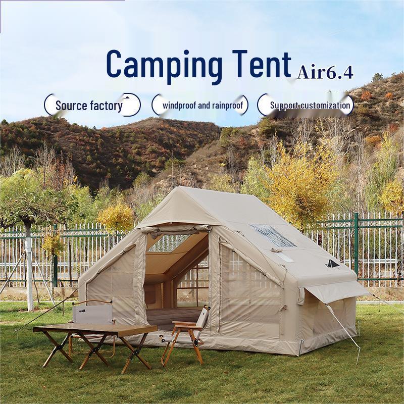 Yishi 3-4 Person Automatic Inflatable Cotton Canvas Camping Tent