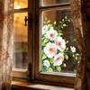 Watercolor Rose Outdoor Balcony Glass Window Static Cling Sticker Home Decor