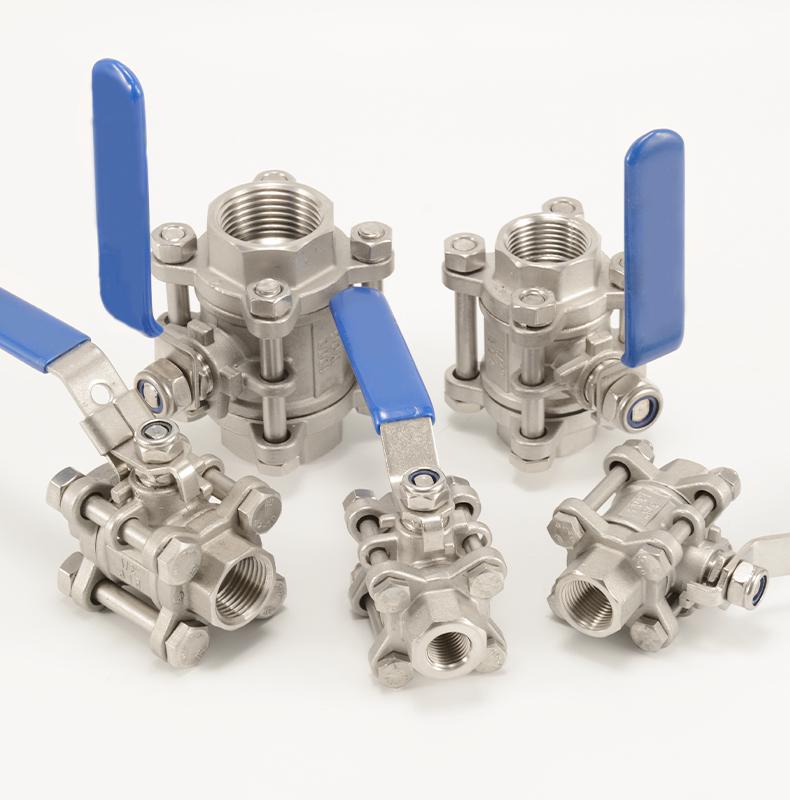 304 Stainless Steel Ball Valve, 1/2/3-Piece, Internal Thread Water Switch, Size DN15/DN10