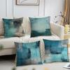 Dark Blue Abstract Lines and Color Blocks cushion cover For Pillow Printing Sofa Decoration Home Room Office Nordic Simplicity
