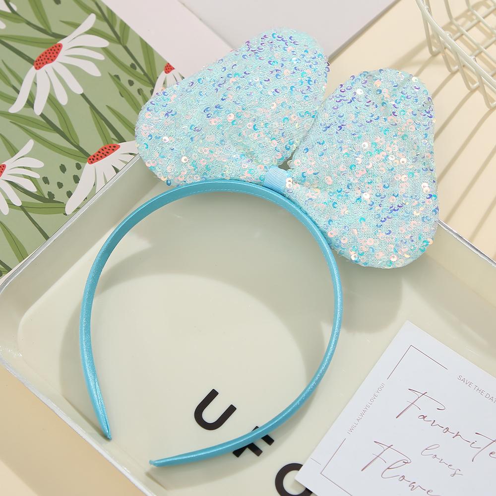 Big Bows Headband for Girls Sparkle Colorful Headbands Holiday Party Birthday Glitter Bow Hair Accessories