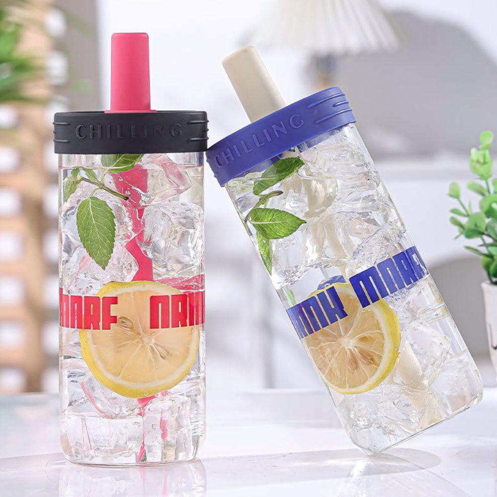 Large Capacity Tea Separation Straw Cup Glass Student Water Cup Tea Separating Bottle Gift