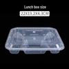 JINGRX Disposable Transparent Multi-Compartment Meal Boxes