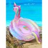 Eco-friendly Pvc Rainbow Unicorn Swimming Ring For Children With Glitter