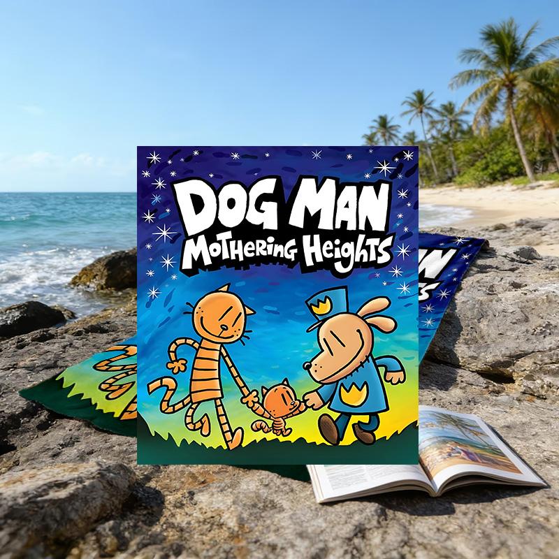 1pc DogMan2 Beach Towel, Beach and Seaside Swimming Pool Equipment, Fashion Pattern, Rectangular, Travel Essentials