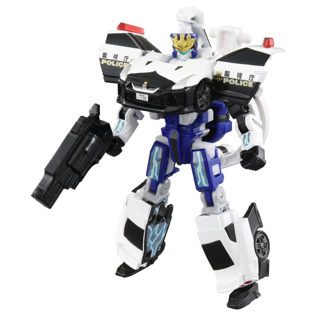 TAKARA TOMY Tomica Job Labor TJBDX Unite Police Braver Patrol Car & Police Motorcycle Combination Set, Miniature Car Toy, Ages 3 and Up