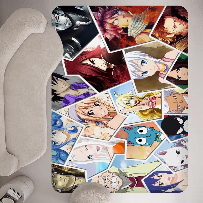 Fairy Tail Room Mats Anti-slip Absorb Water Long Strip Cushion Bedroon Mat Household Carpets