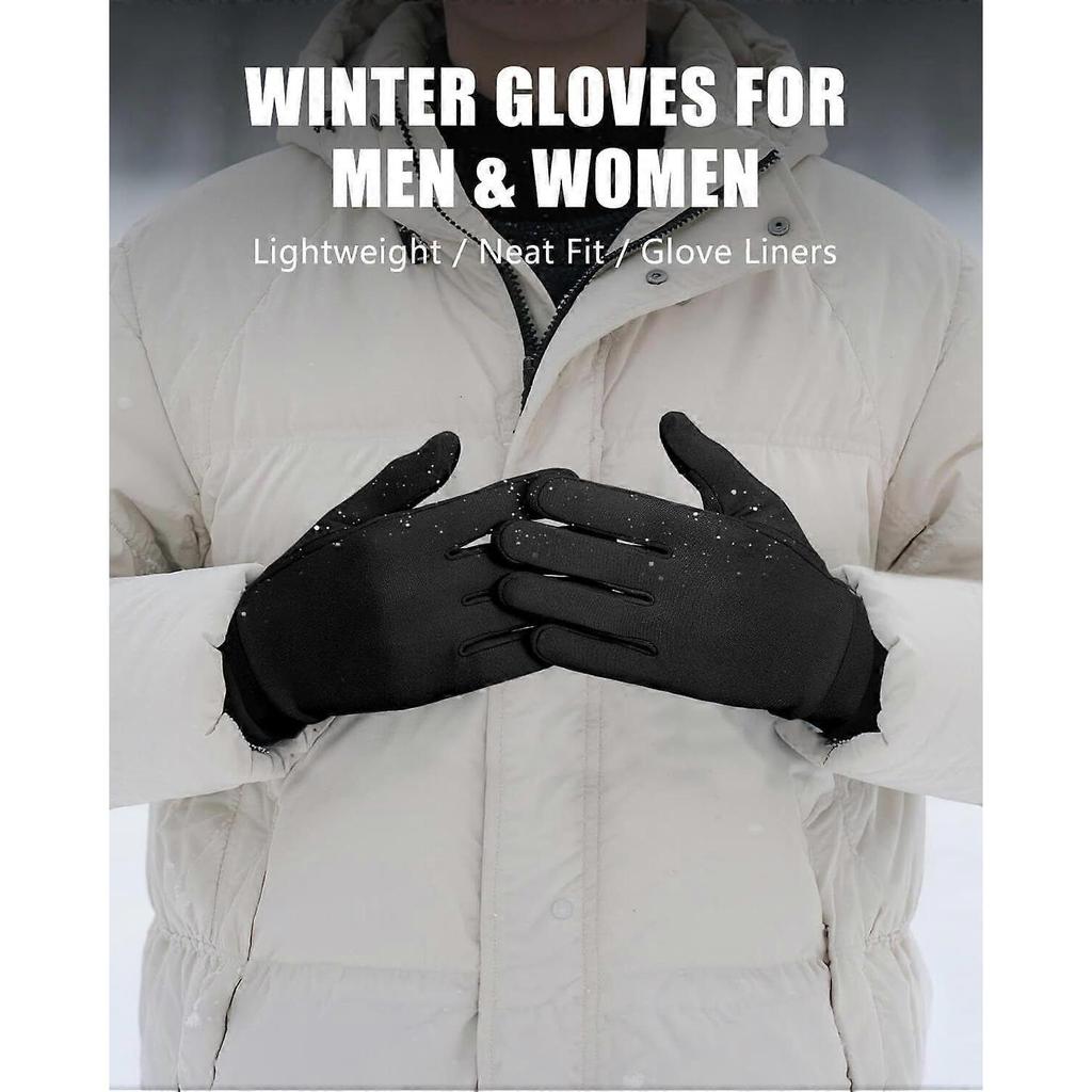 Lightweight Winter Gloves for Men Women, Warm Running Gloves Touchscreen Thermal