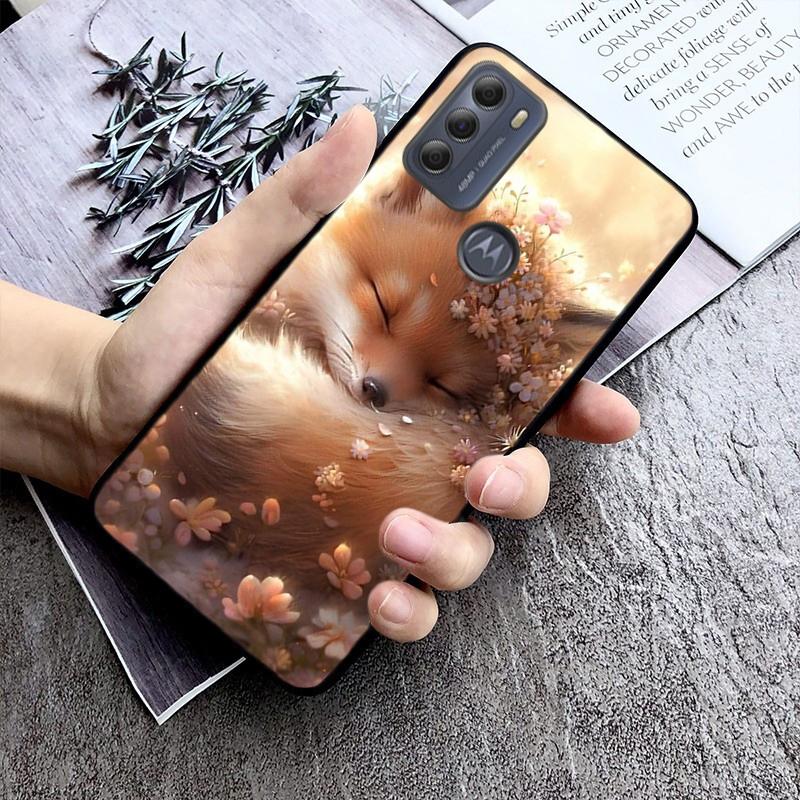 Phone Case For Moto G85 G55 G05 G14 G75 G31 G50 G10 G20 G30 G60 G13 G32 G84 G54 G53 G72 G24 Power Cute Fox