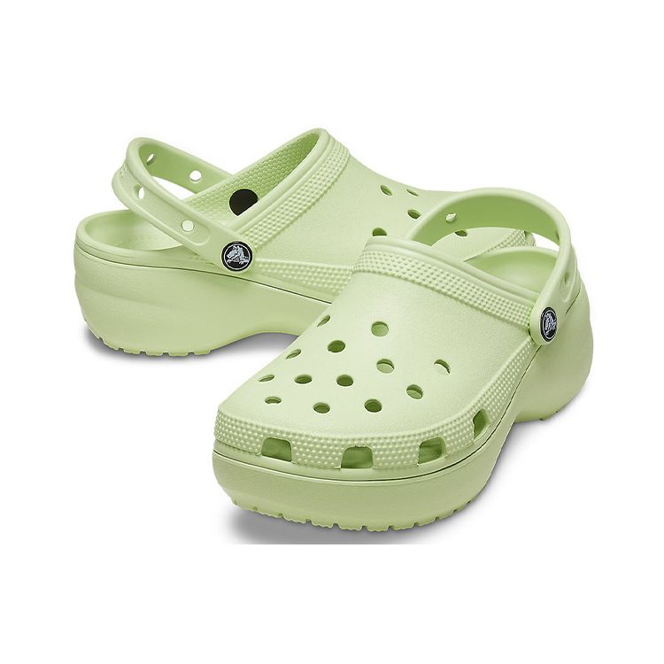 Crocs קלאסיק פלטפורמה סאבוט חרדל (נשים) נעלי ספורט לנשים ירוק סלרי 206750-335