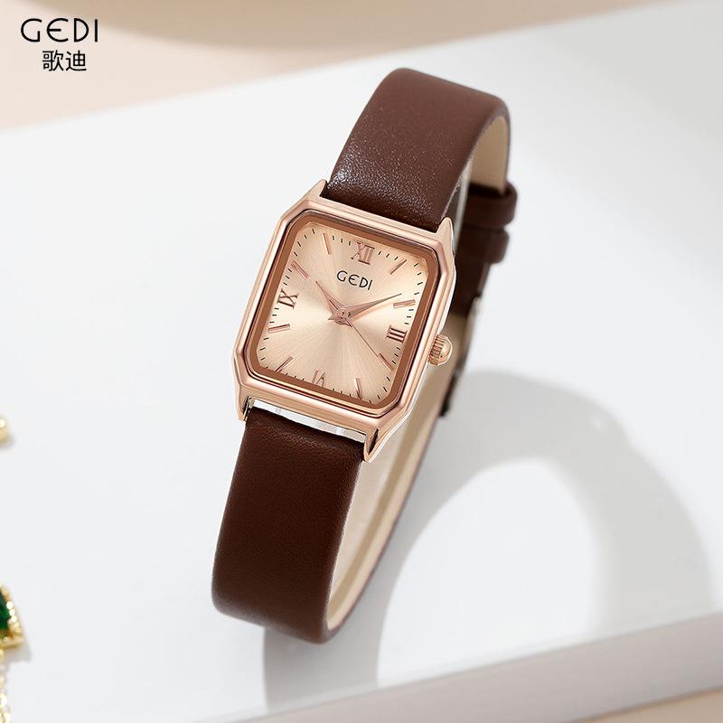 Fashion Small Sugar Cube Ladies Niche Light Luxury Small Square Watch Student Exam Waterproof Quartz Watch