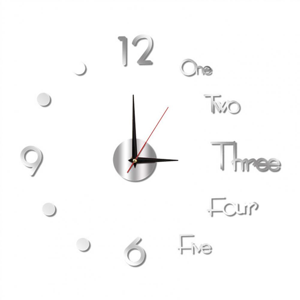 3D DIY Wall Clock Simple Installation Quiet Wall Clock Battery-Powered Modern Nordic Wall Clock for Living Room Bedroom