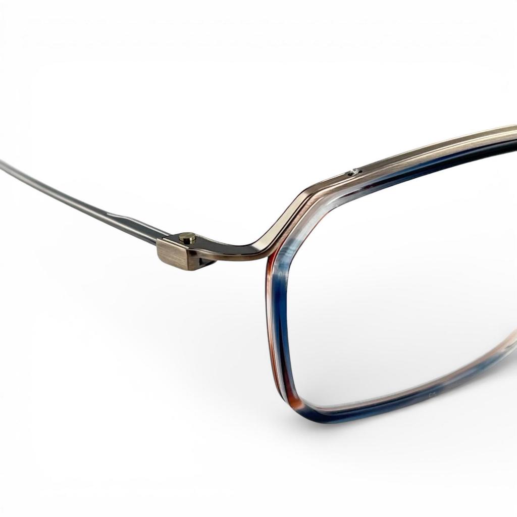 Excellent DITA Glasses SCHEMA-FIVE Square brown marble Women DTX423 Used