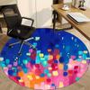 1pc Abstract Colors Office Round Rug, Non-slip, Soft and Durable Office Rug for Interior Decoration, Perfect for Office, Beautiful Decoration yy260323