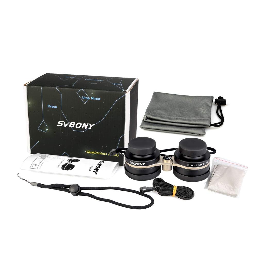 SVBONY SV407 Binoculars, 2.1x42mm Telescope, High Magnification, Stargazing Binoculars, FMC, IPX6 Waterproof, Ultra-Wide Field of View, Carrying Case