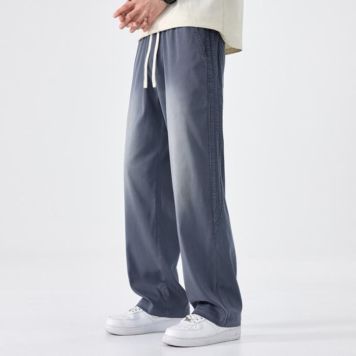 Jeans Men's Spring Lyocell American Men's Pants Regular Men's Pants Boys Loose Casual Straight Pants Long