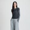 Dot Sheer Layered Long Sleeve T-Shirt