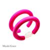 Earrings for Women Popular Earrings Painless Pink Thick Large 40mm Hoop Earrings Resin Earrings Miyabi Grace Miyabi Grace Non-pierced Non-pierced
