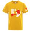 2026 Unisexs Summer Premium Fabric Quickdry Top Green Day American Idiot Albuum Cover Logo Print Solid Color Simple Tshirt
