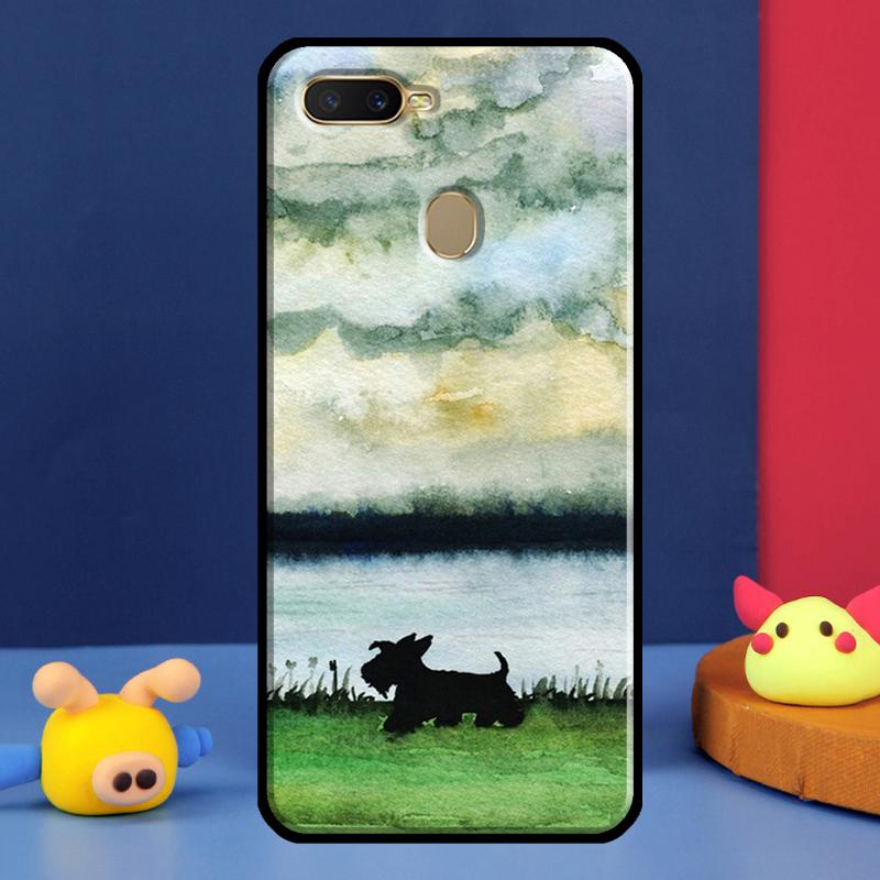 Westie Scottie Scottish Terrier Case For Oppo A16 A76 A96 A58 A78 A98 A5 A9 A91 A15 A17 A77 A52 A72 A74 A94 A54S A57S Cover