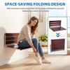18 Inch Wood Shower Bench Wall Mounted Fold Down Shower Seat Shower Stool for Elderly and Disabled