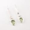 Green Amethyst Gemstone 925 Solid Silver Jewelry Handmade Designer Earrings 2.3" EE-166-12