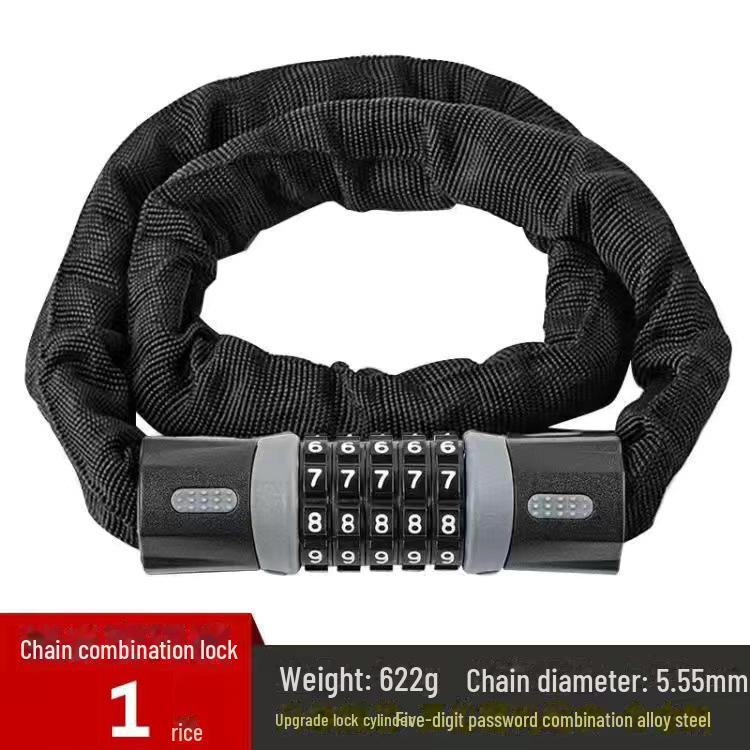 Heavy-Duty Anti-Theft Chain Lock for Electric Bikes and Motorcycles