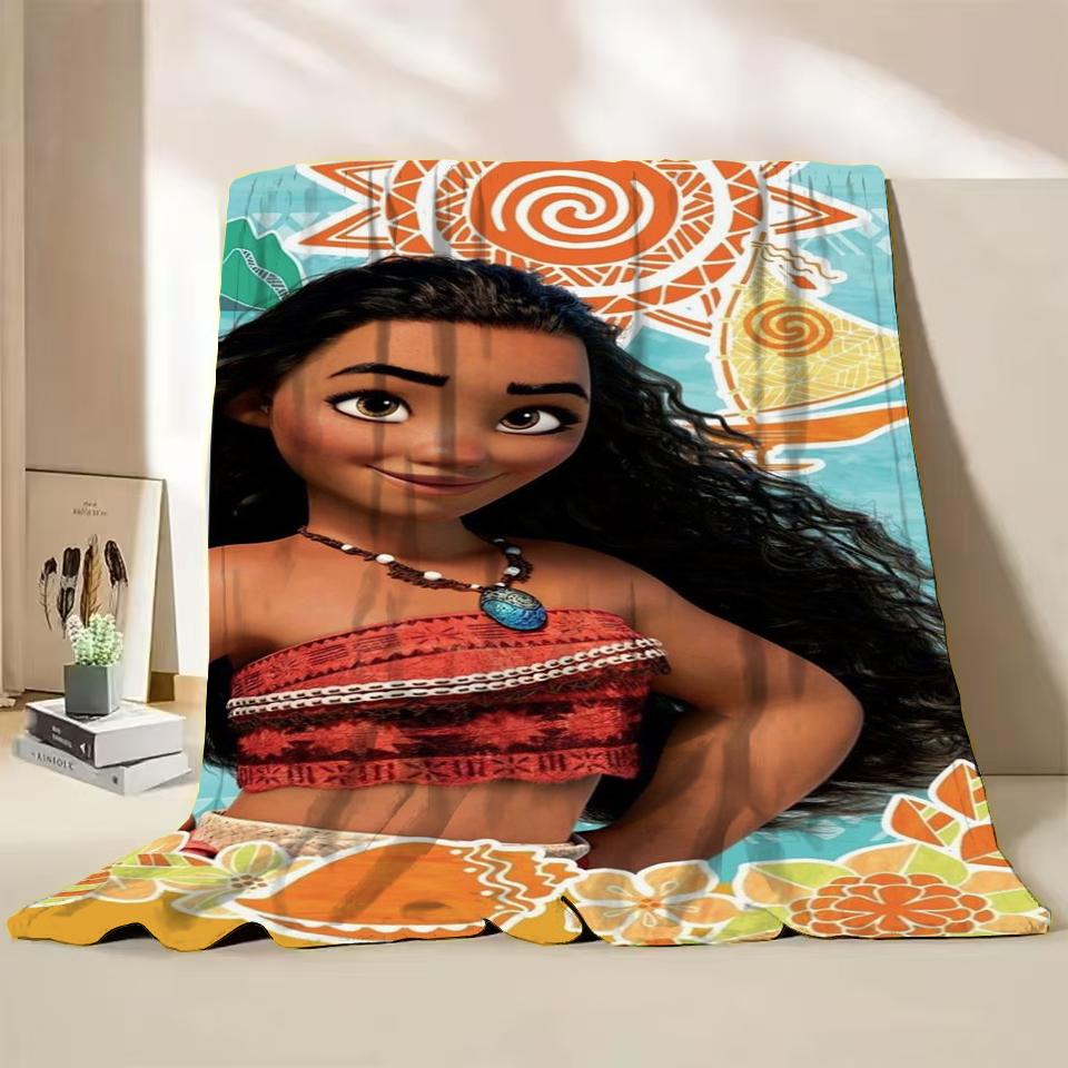 Disney Moana Duffy Flanel Worpdeken voor Bed Sofa Thuis Slaapkamer Kantoor Reizen Kinderdeken Kinderen Winter Warm Cadeaus