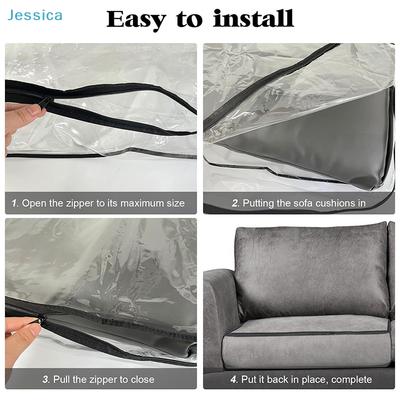 Transparente PVC-Sofahülle | Wasserdicht, Ölbeständig & Kratzfest Staubschutz (Kratzschutz für Katzen)
