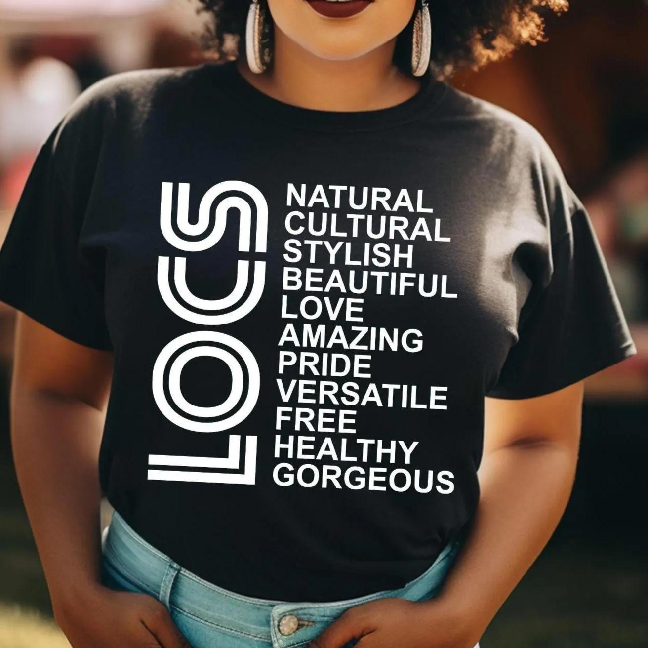 Africanstyle Dreadlock Tshirt A Sense of Pride in Black Culture A Naturalstyled Tshirt with Tshirt Prints for Daily Wear S